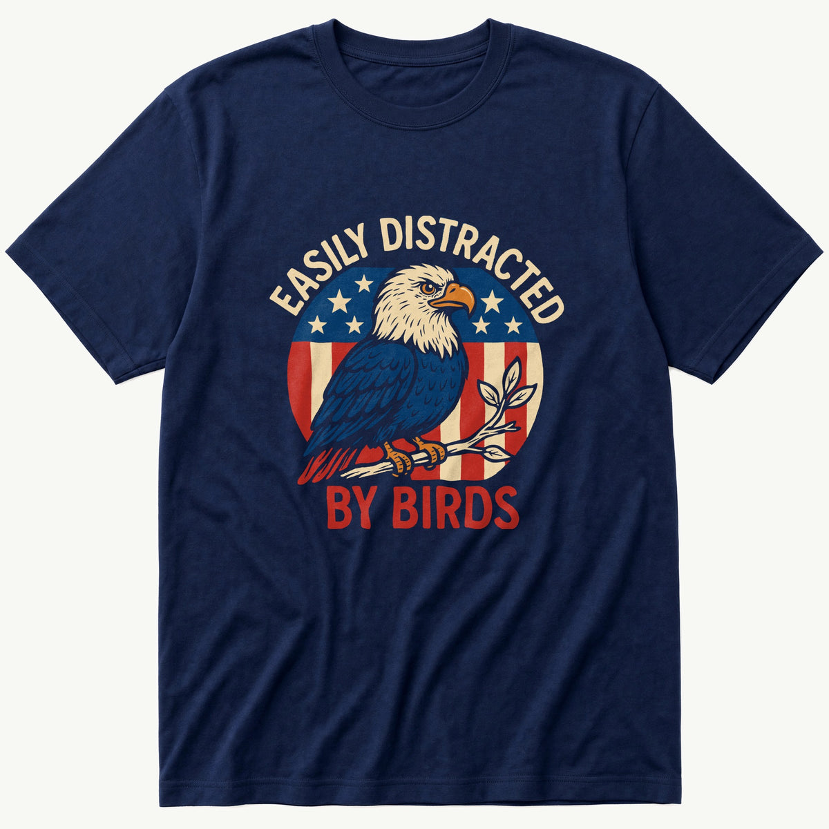 American Eagle Easily Distracted — Navy T-Shirt