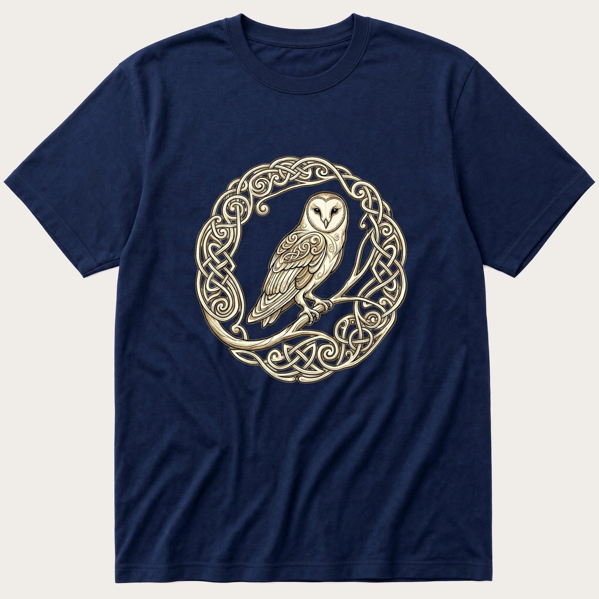 Barn Owl Crest — Navy T-Shirt