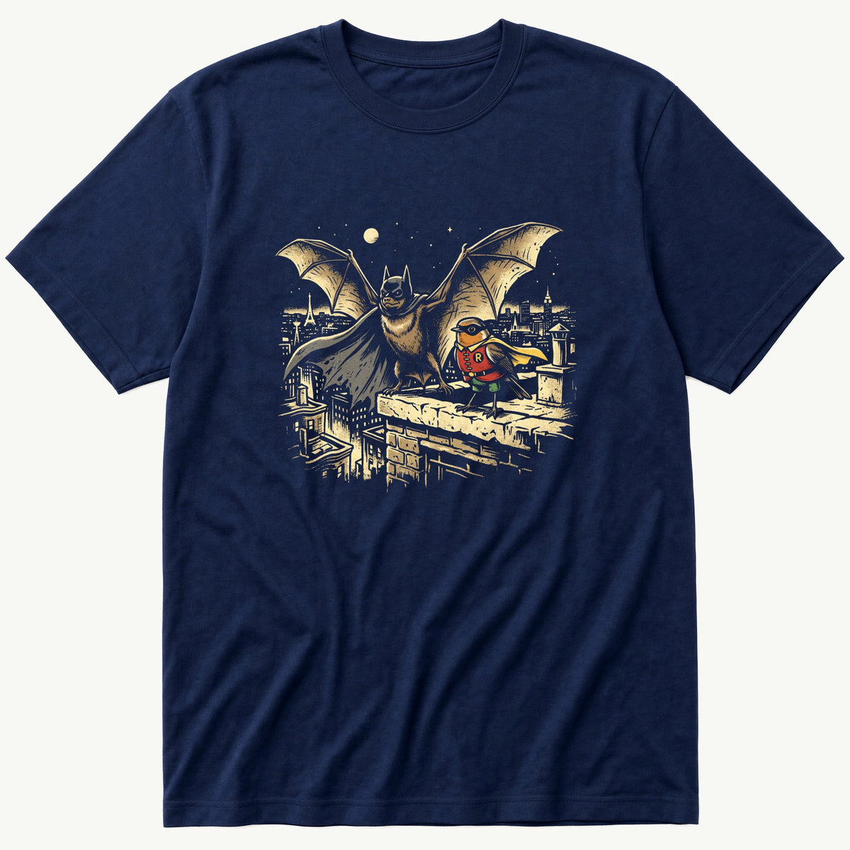 Bat N Robin 7 — Navy T-Shirt