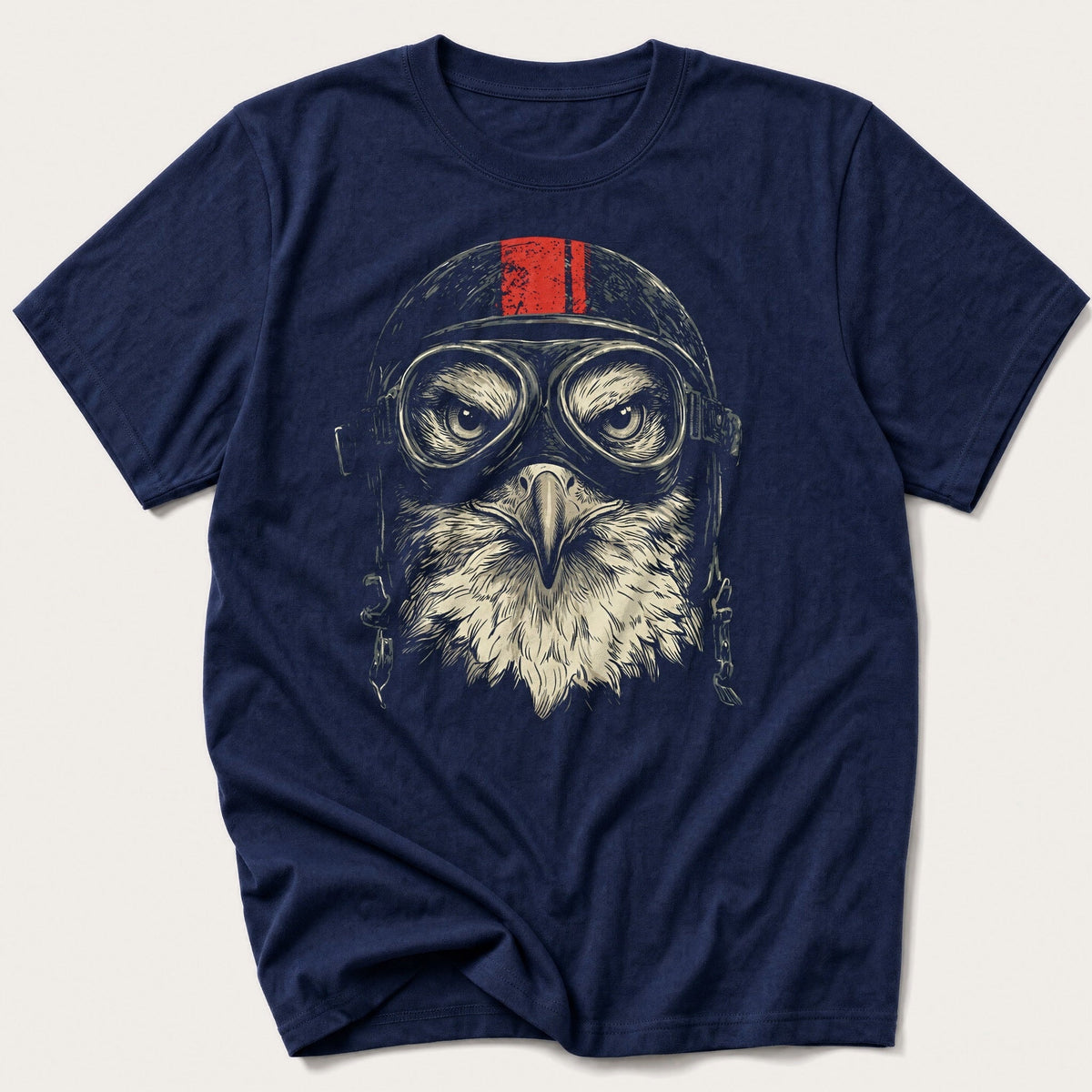 Biker Eagle 3 — Navy T-Shirt