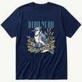 Bird Nerd Blue Jay Floral — Navy T-Shirt