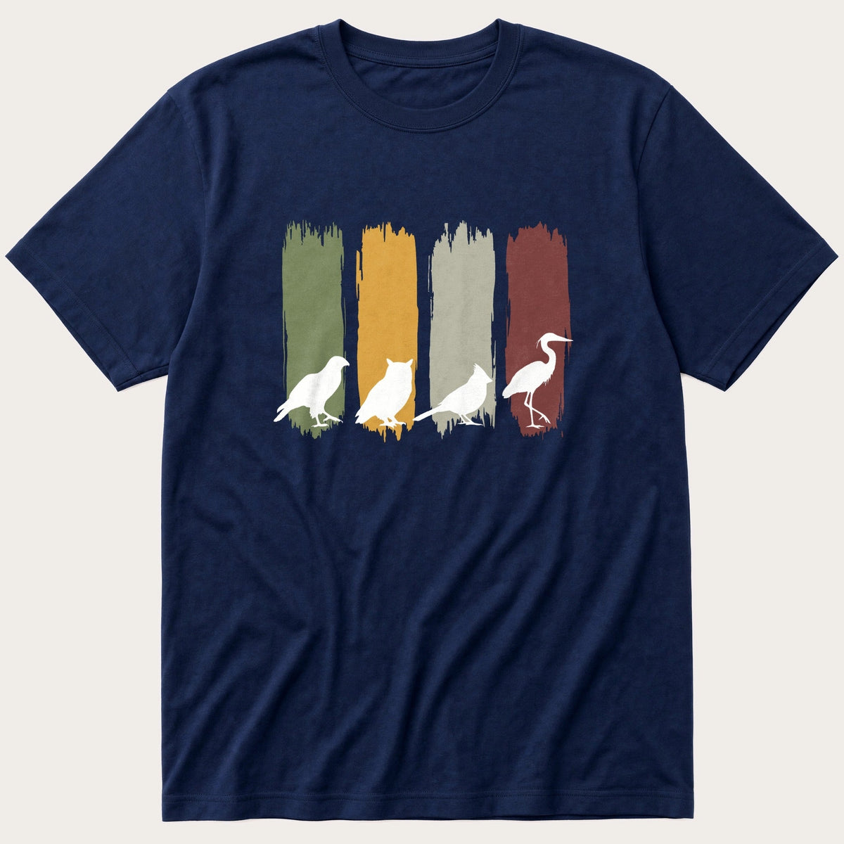 Bird Tribal Paint — Navy T-Shirt