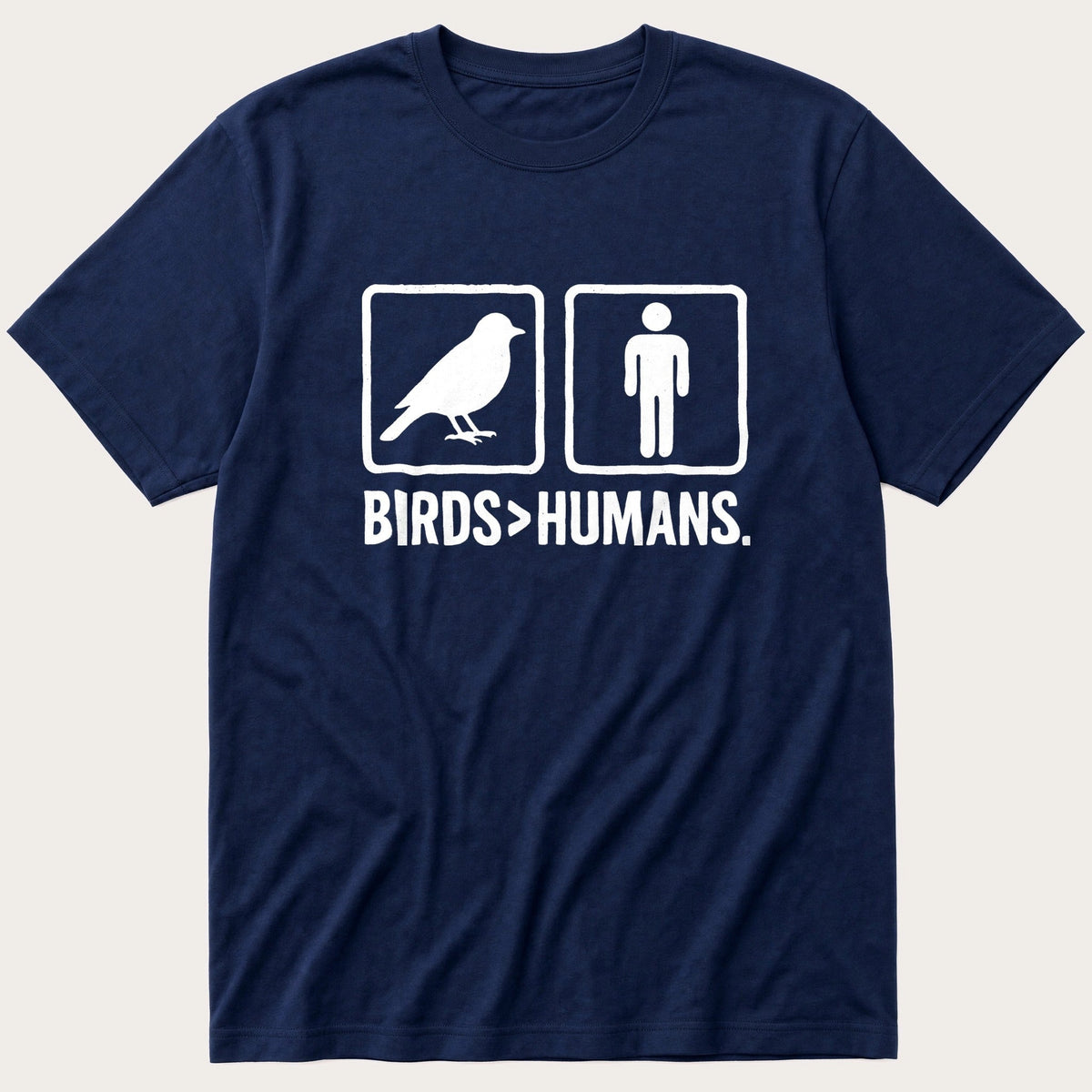 Birds Humans — Navy T-Shirt