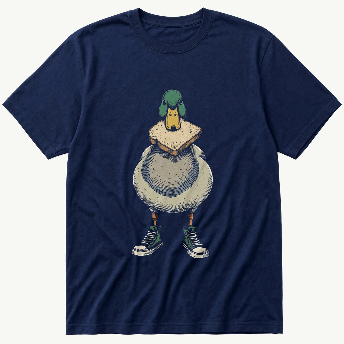 Bread Duck — Navy T-Shirt