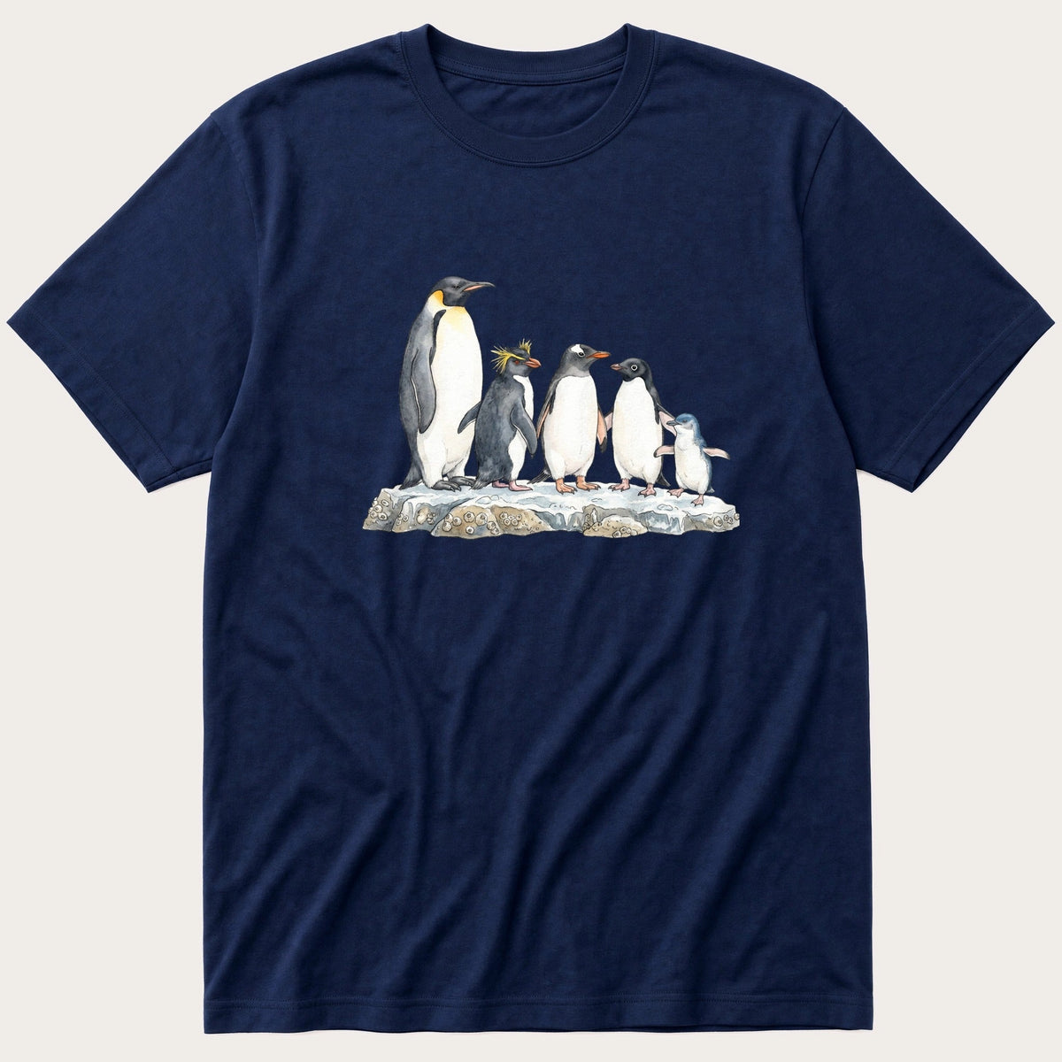 Breeds Of Penguins 3 — Navy T-Shirt