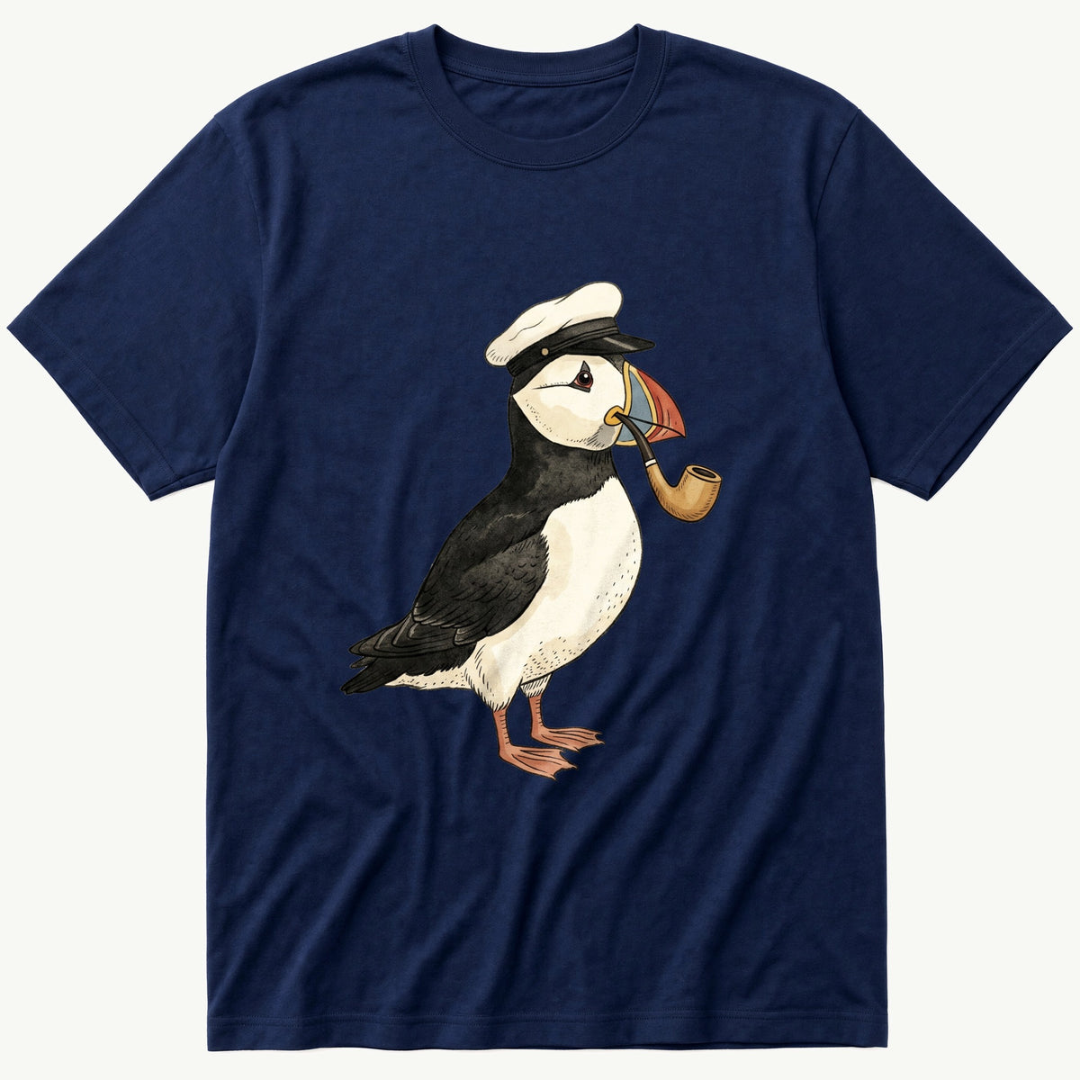 Cap Puffin 1 — Navy T-Shirt