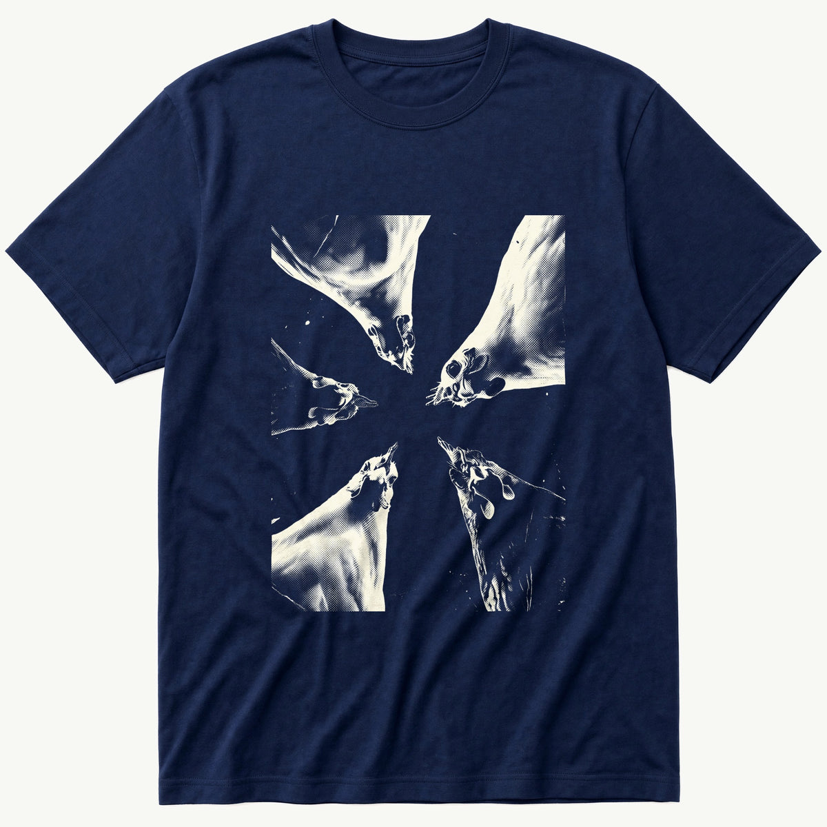 Chicken Flock 5 — Navy T-Shirt