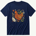 Cutout Hen 2 — Navy T-Shirt