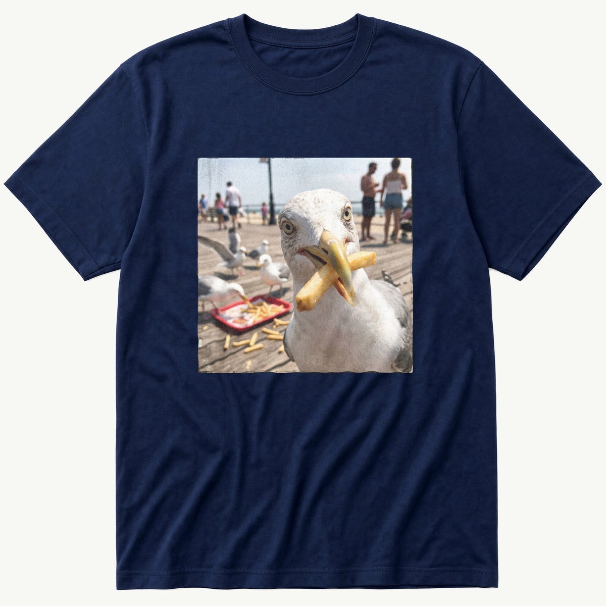 Disaster Seagull 2 — Navy T-Shirt