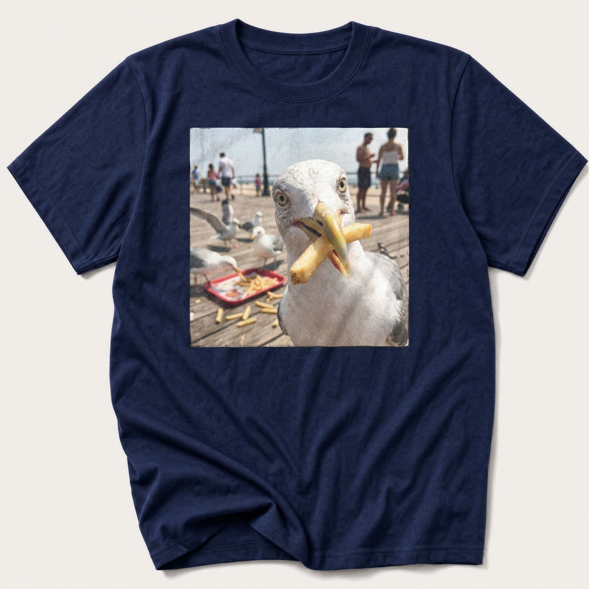 Disaster Seagull 2 — Navy T-Shirt