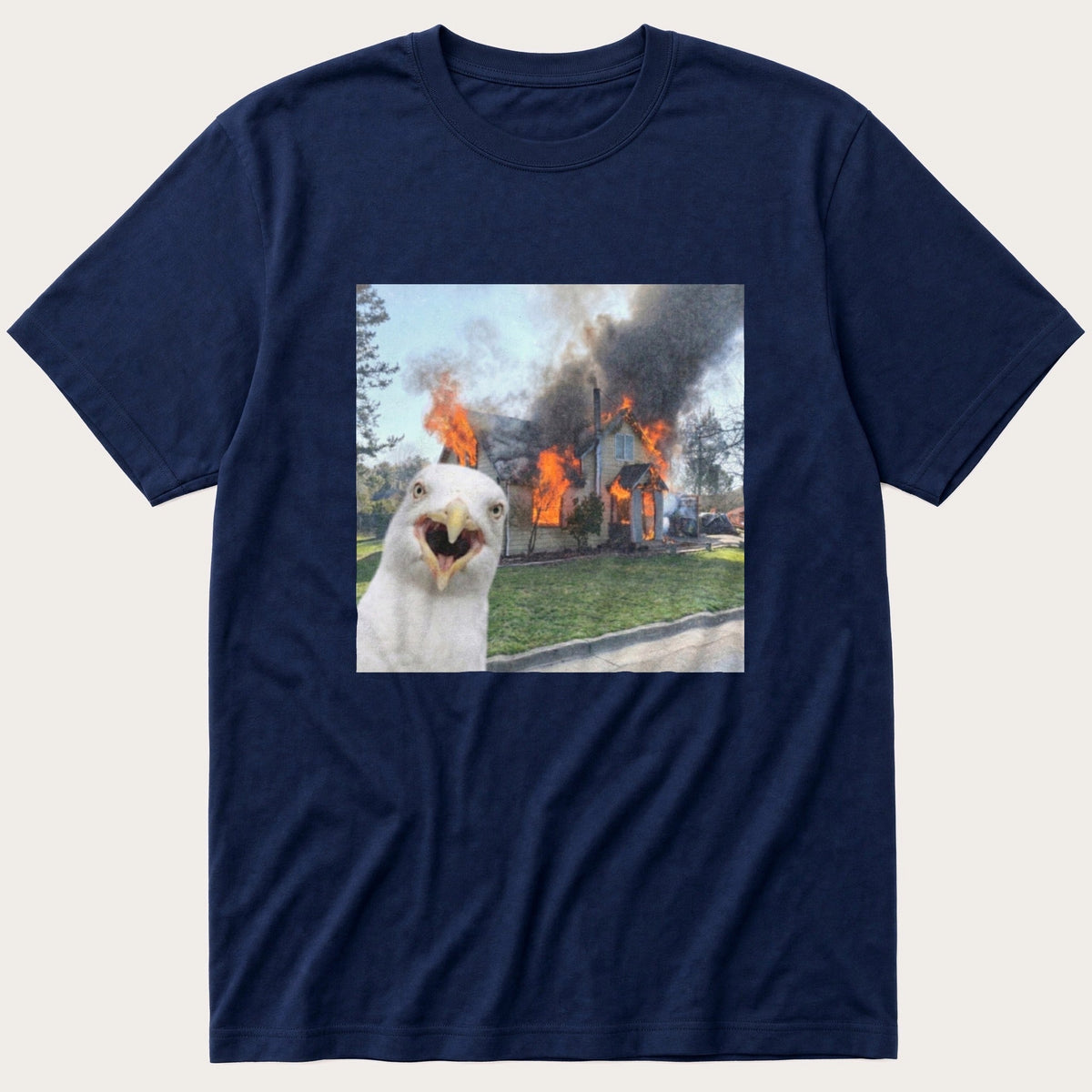 Disaster Seagull 4 — Navy T-Shirt