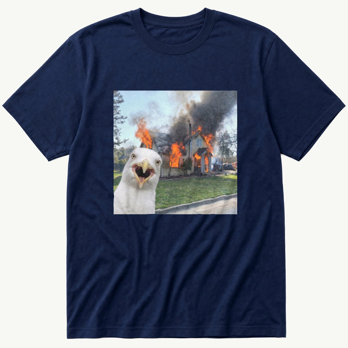 Disaster Seagull 4 — Navy T-Shirt
