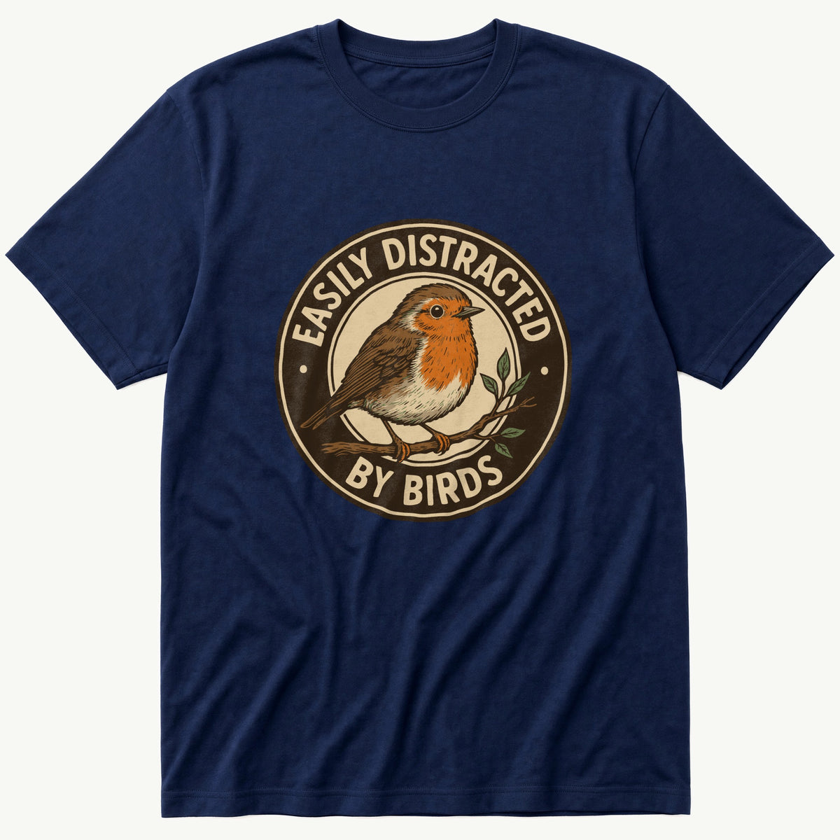 easily disracted 46 — Navy T-Shirt