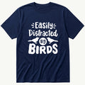 Easliy Distracted Text — Navy T-Shirt