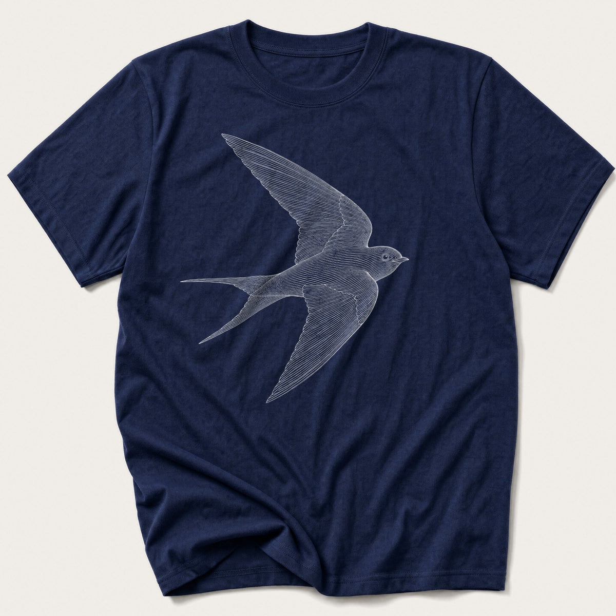 Etched Swallow — Navy T-Shirt