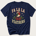Fa La La Feathers — Navy T-Shirt