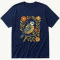 Folk Style BlueTit V2 — Navy T-Shirt