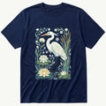 Folk Style Crane V2 — Navy T-Shirt