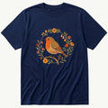 Folk Style Robin V2 — Navy T-Shirt
