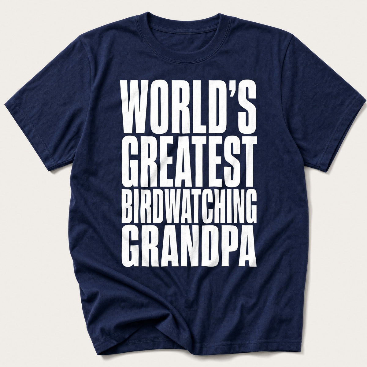 Greatest Birdwatching Grandpa — Navy T-Shirt