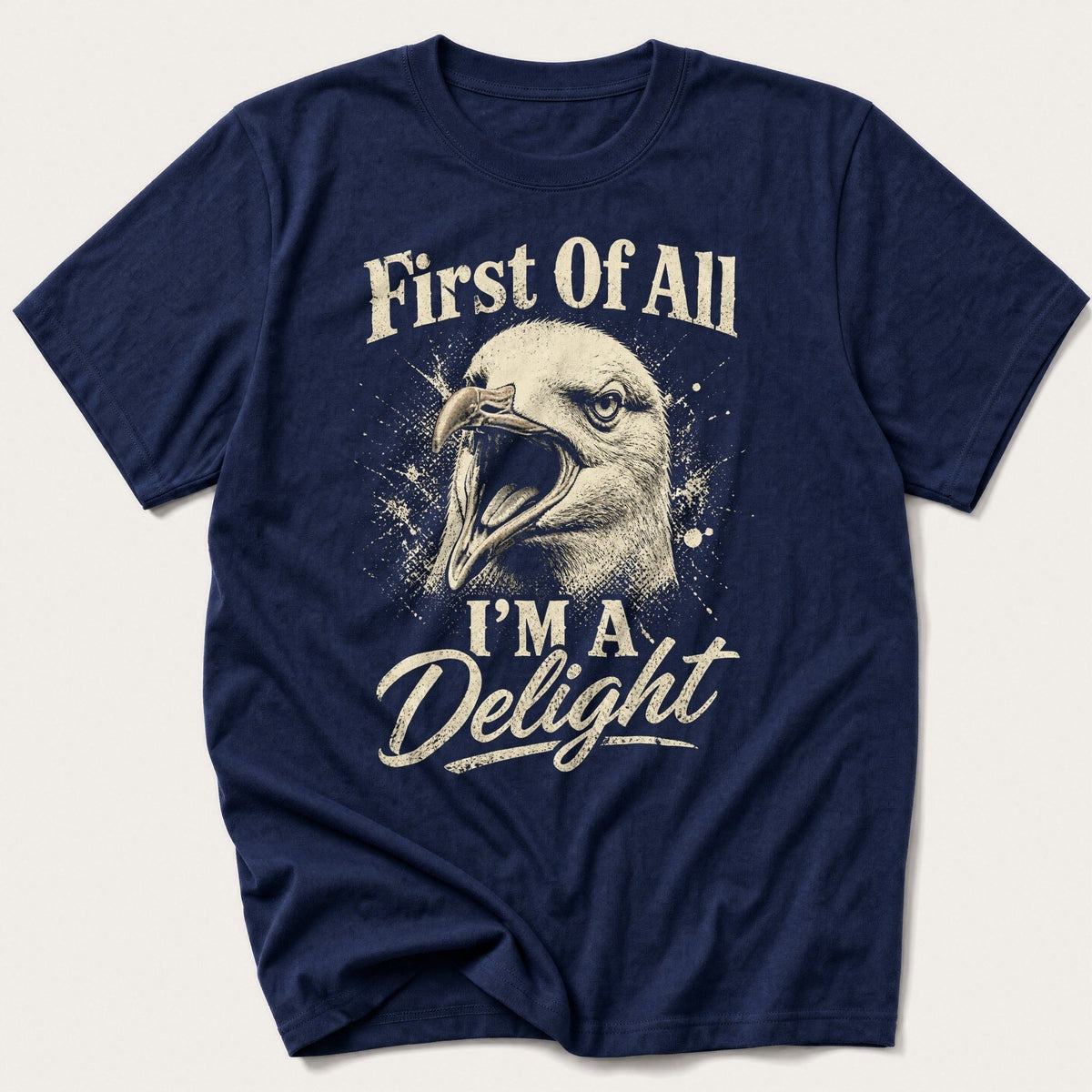I'm A Delight Seagull — Navy T-Shirt