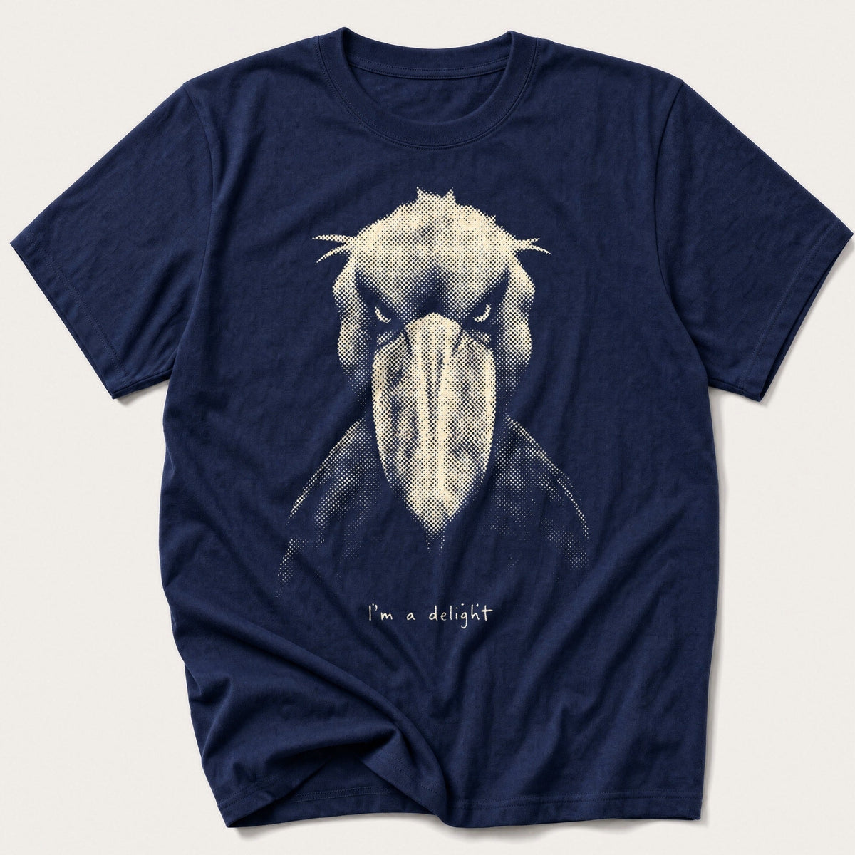 I'm A Delight Shoebill — Navy T-Shirt