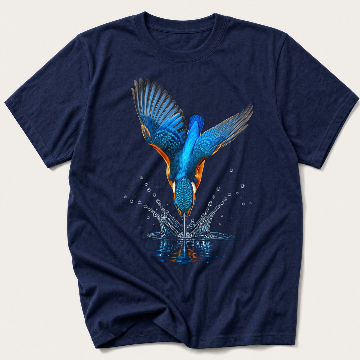 Kingfisher Plunge — Navy T-Shirt