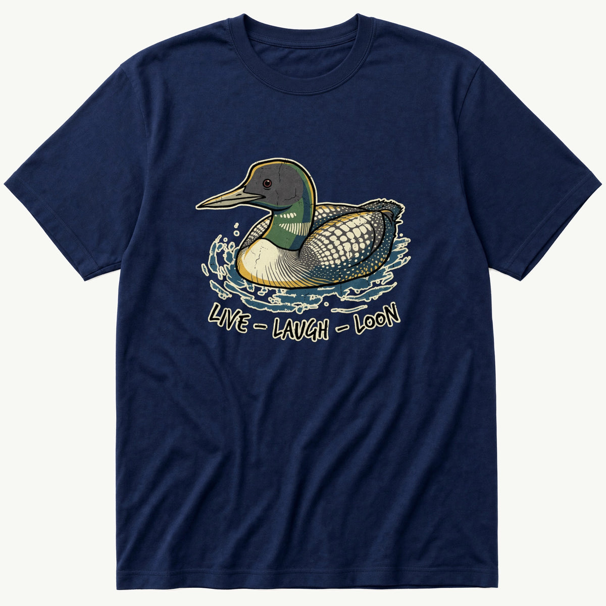 Live Laugh Loon — Navy T-Shirt