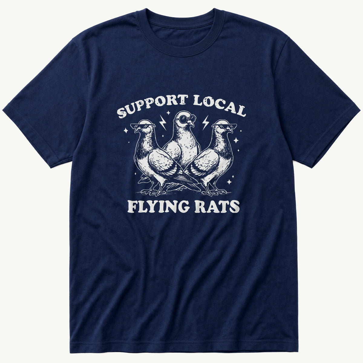 Local Flying Rats 3 — Navy T-Shirt