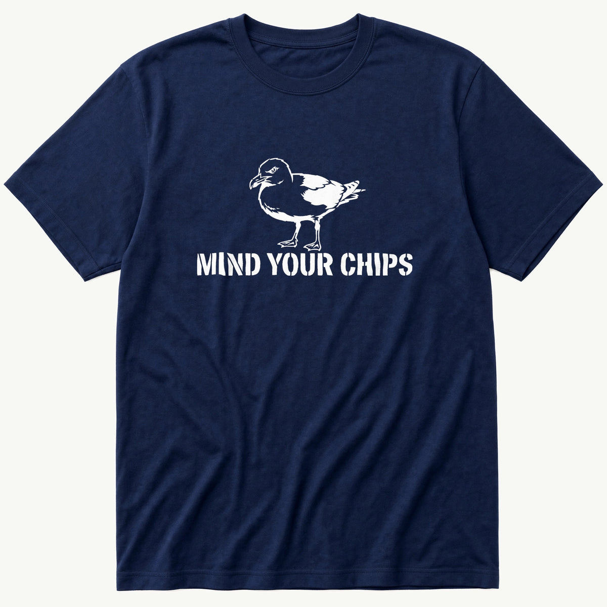 Mind Your Chips — Navy T-Shirt