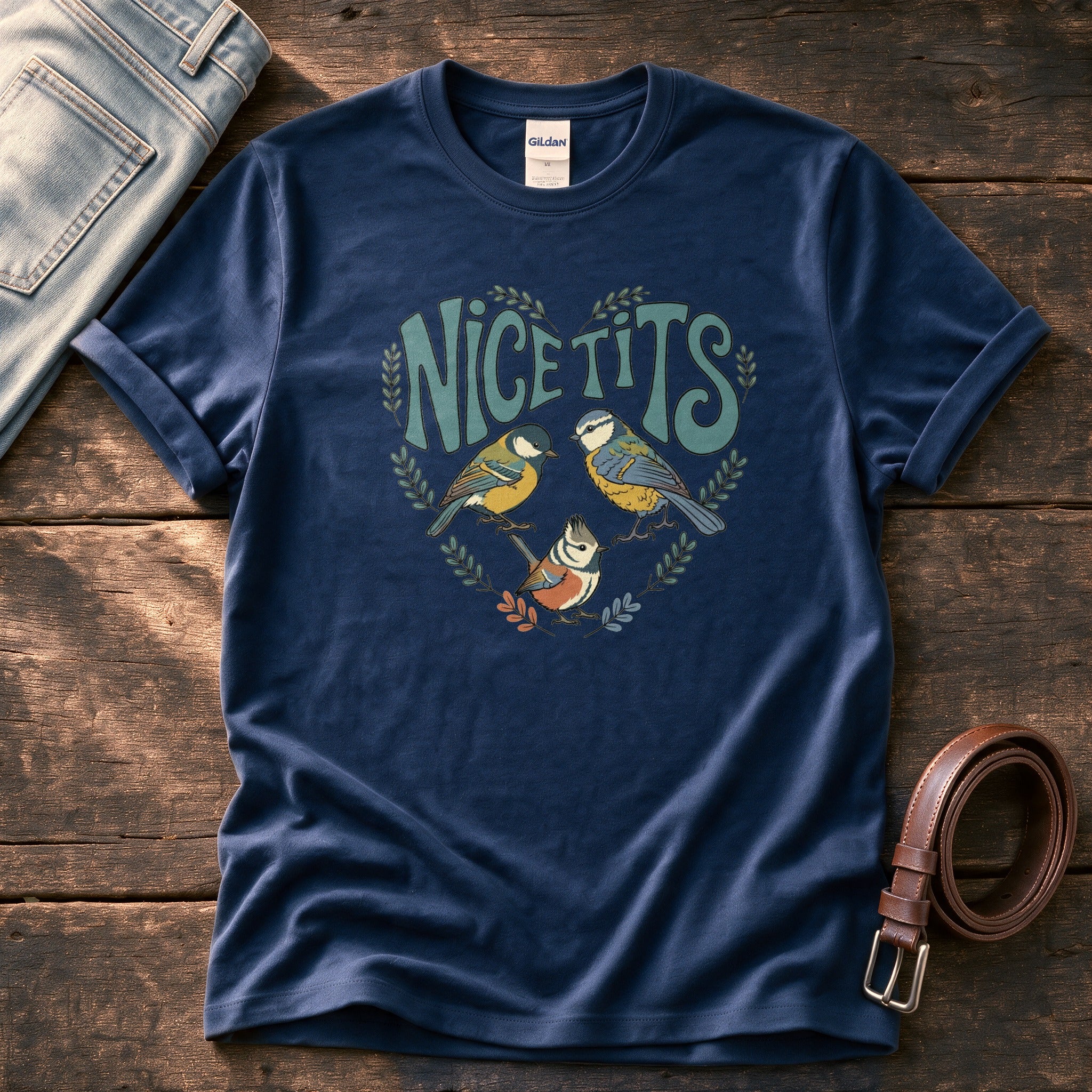 Nice Tits — Navy Comfort Colors tee