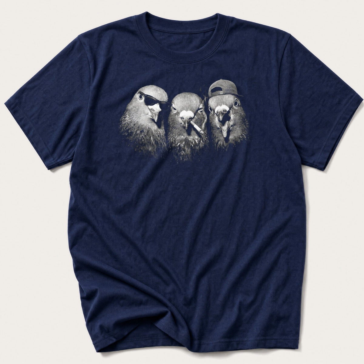 Party Pigeons 4 — Navy T-Shirt