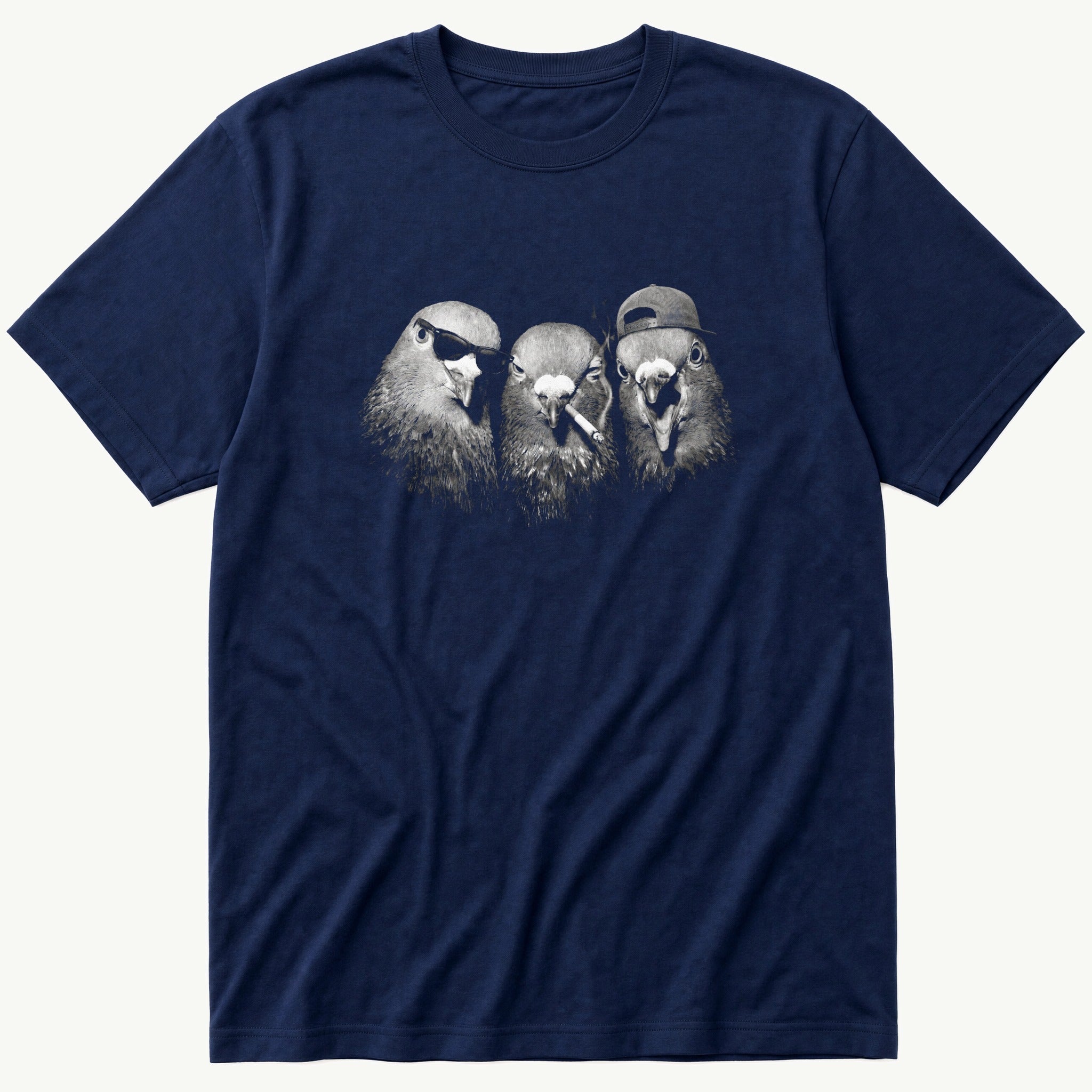 Party Pigeons 4 — Navy T-Shirt