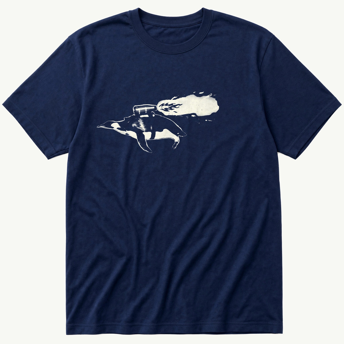 Penguin Rocket 44 — Navy T-Shirt