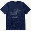 Pigeon Blueprint — Navy T-Shirt