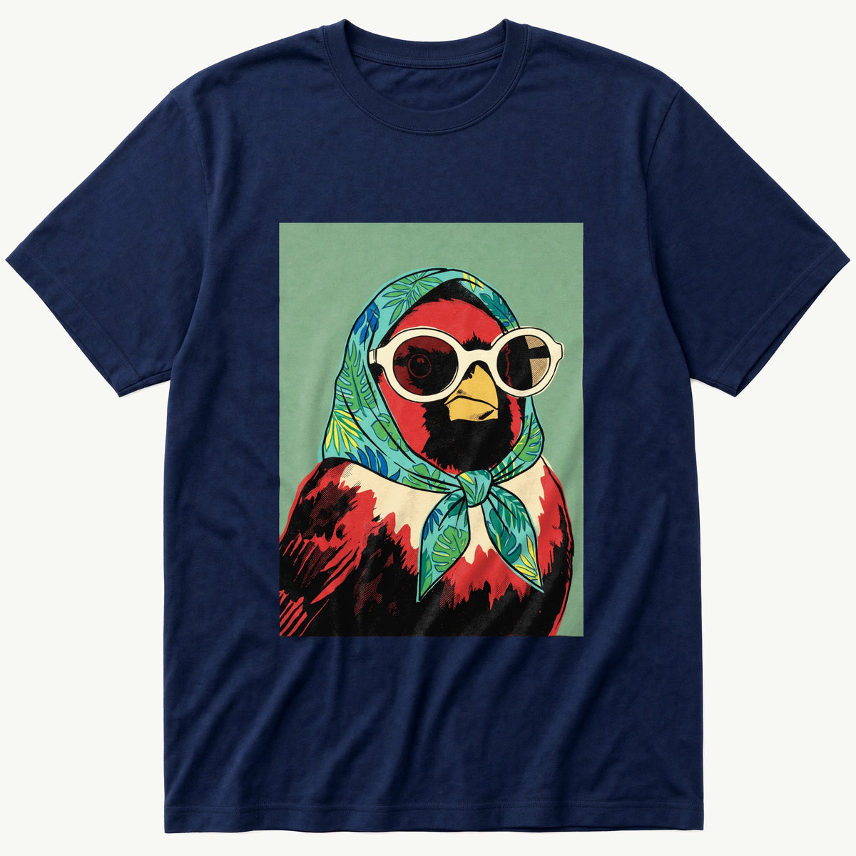 Pop Art Bird 11 — Navy T-Shirt