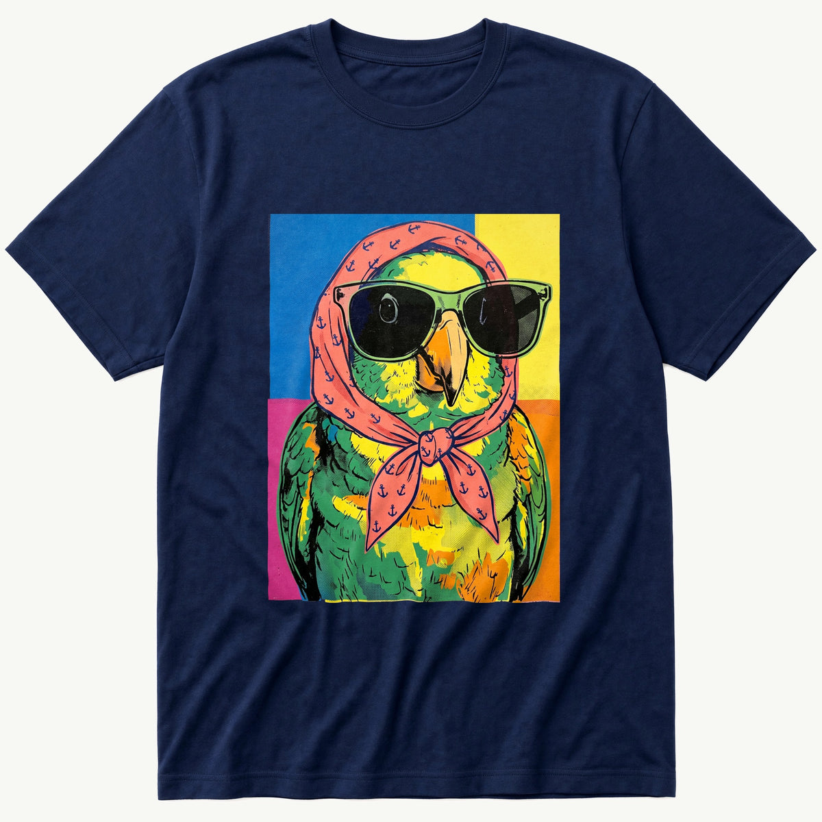 Pop Art Bird 8 — Navy T-Shirt