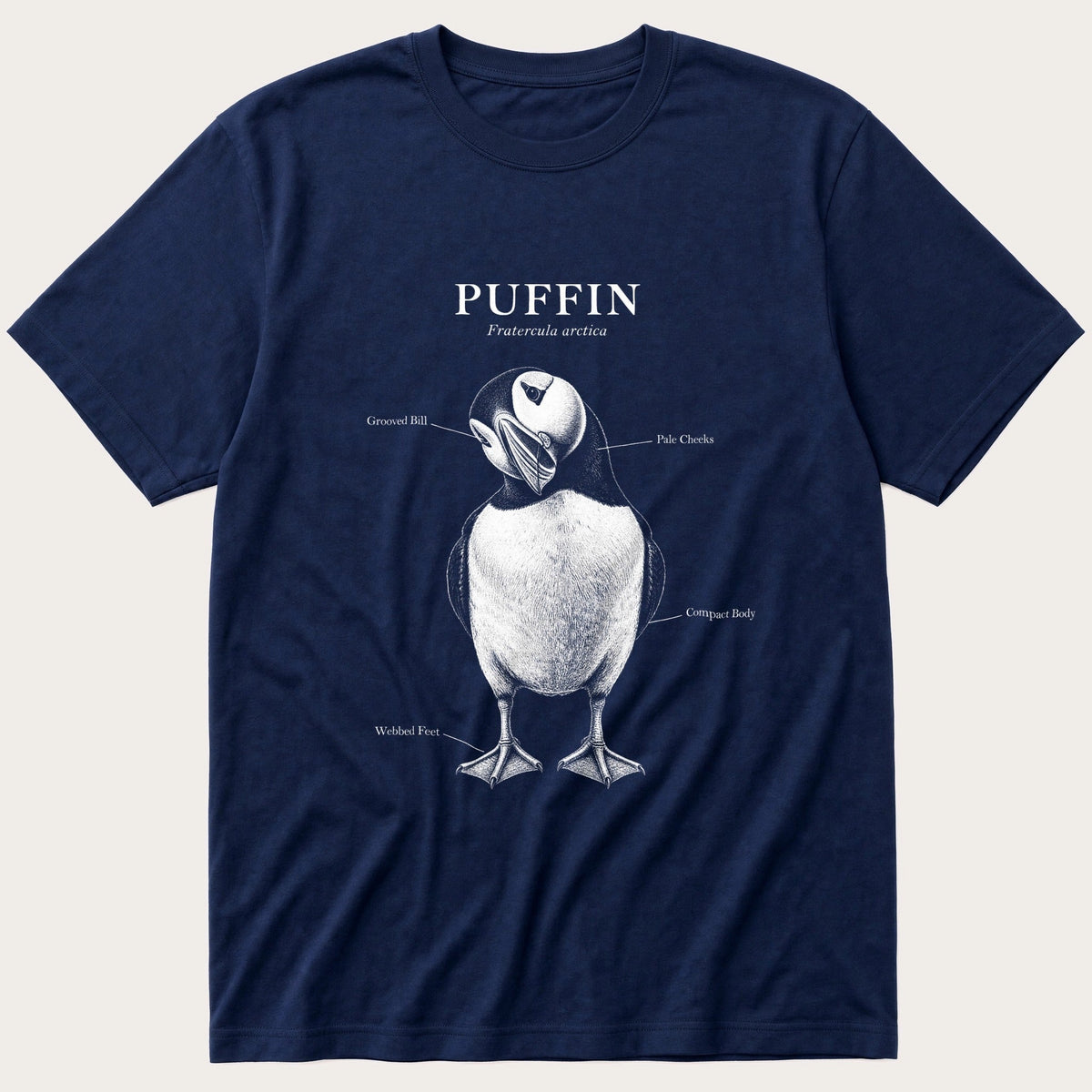 Puffin Anatomy 5 — Navy T-Shirt