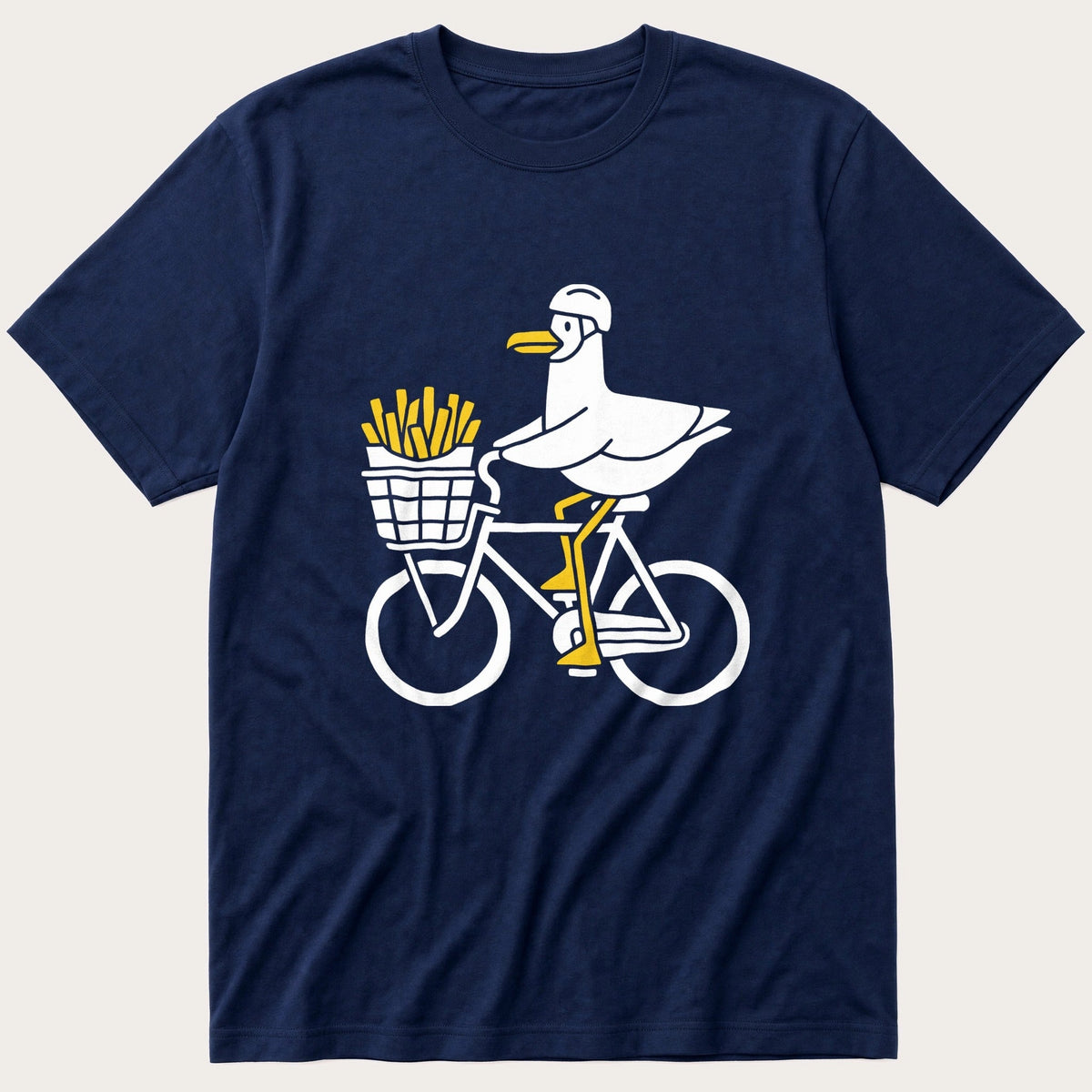 Seagull Bike 3 — Navy T-Shirt