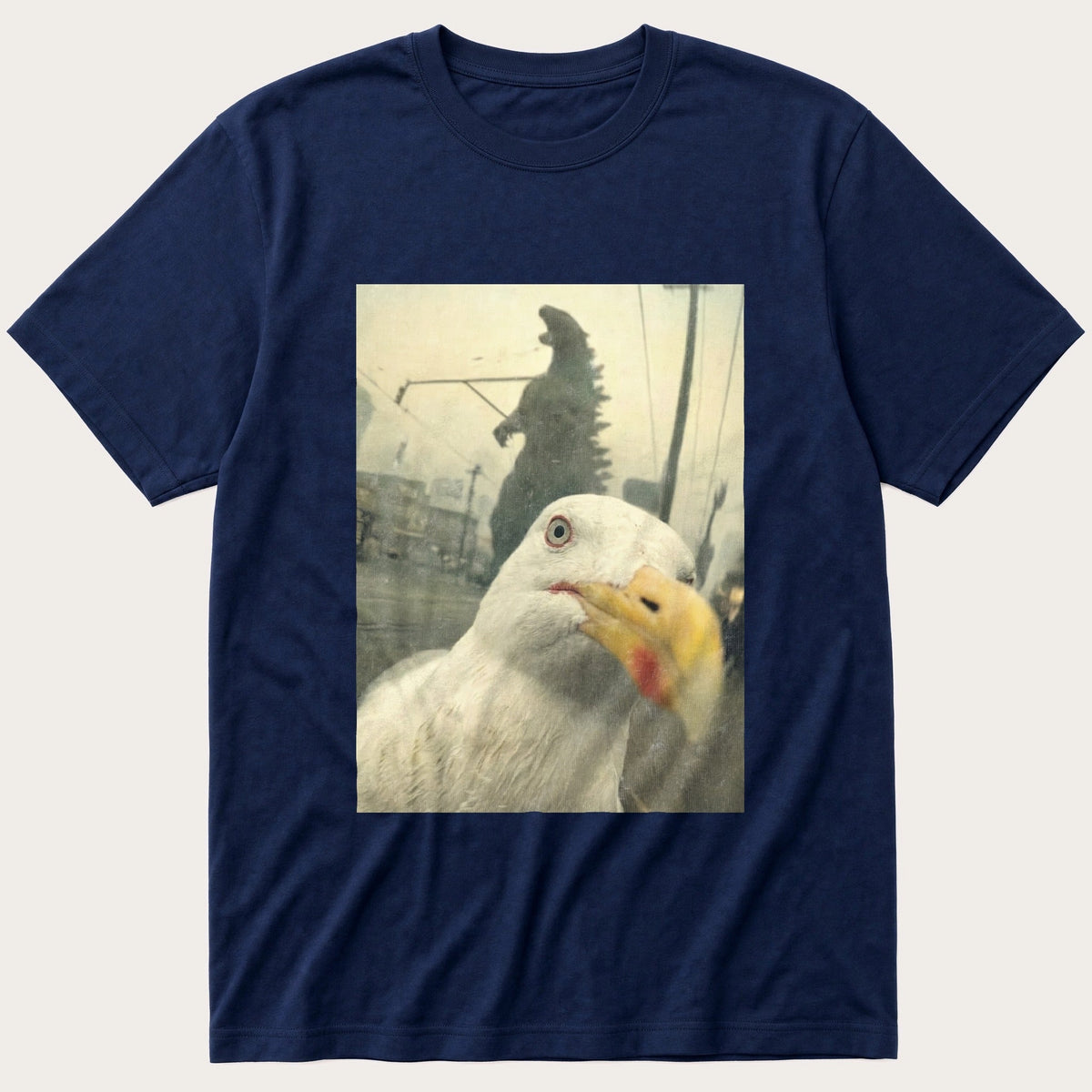 Seagull Selfie 5 — Navy T-Shirt