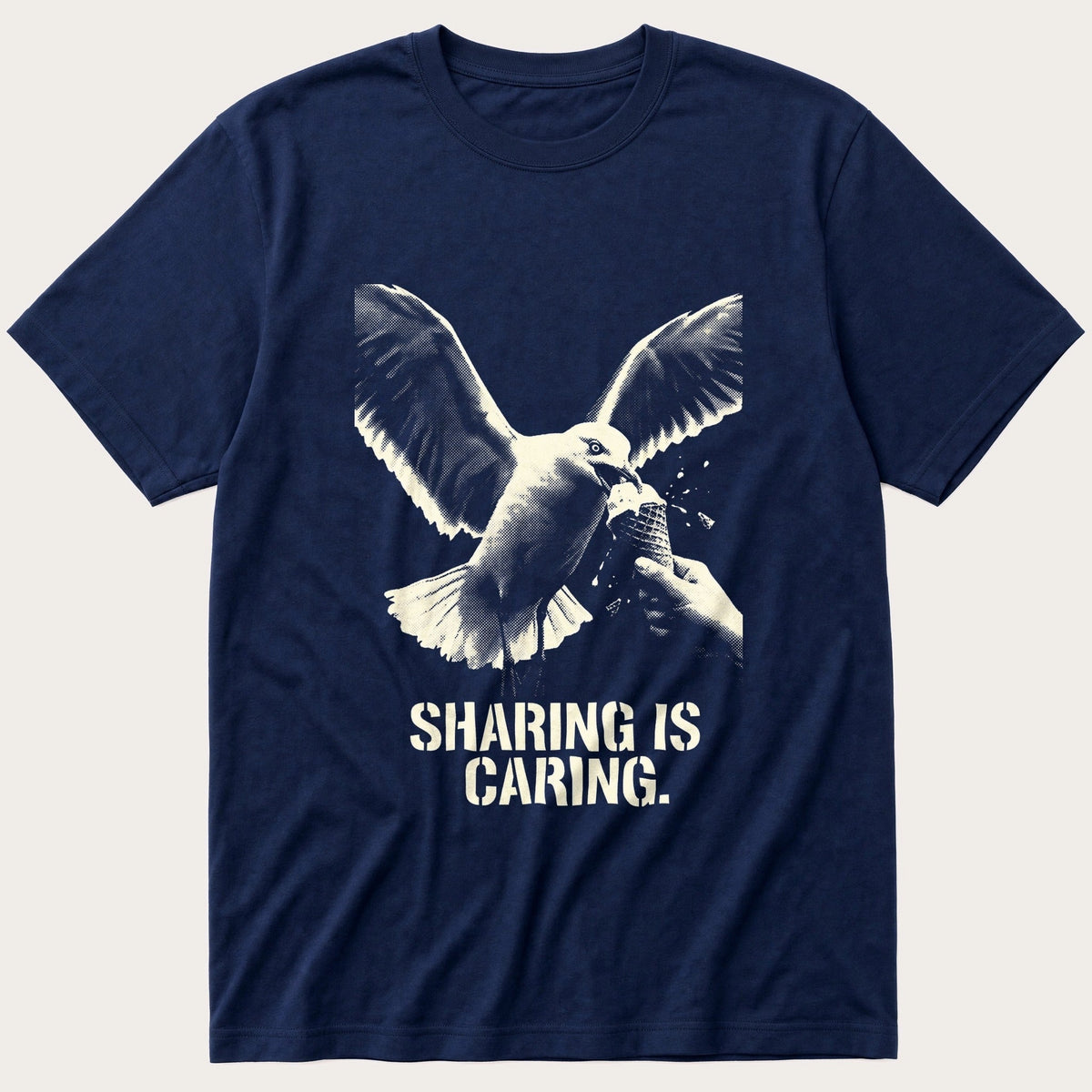 Sharing Is Caring — Navy T-Shirt