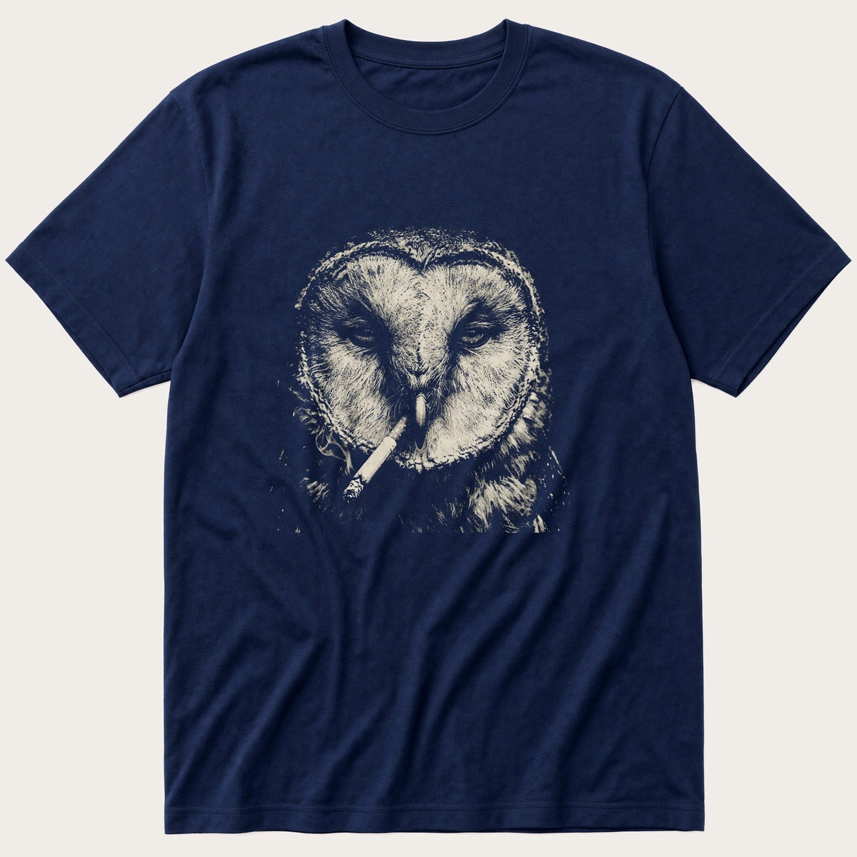 Smoking Owl — Navy T-Shirt