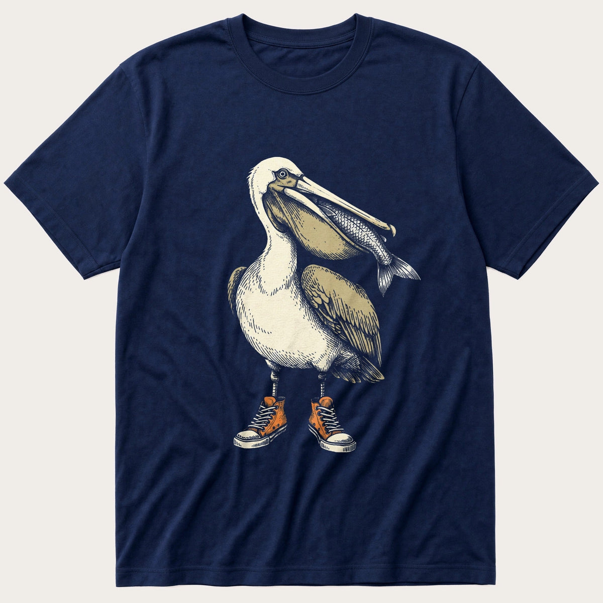 Sneaker Pelican — Navy T-Shirt
