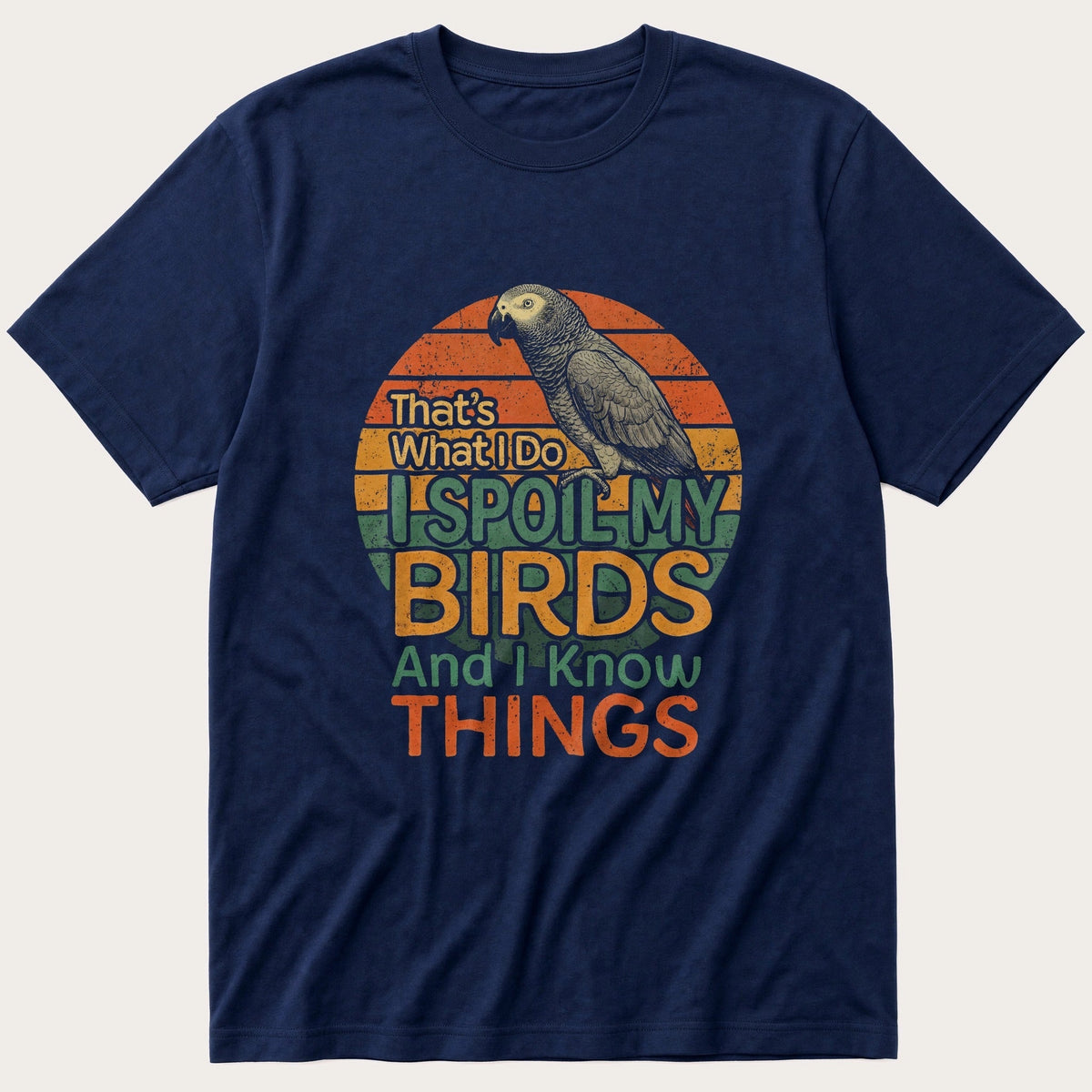 Spoil My African Grey — Navy T-Shirt