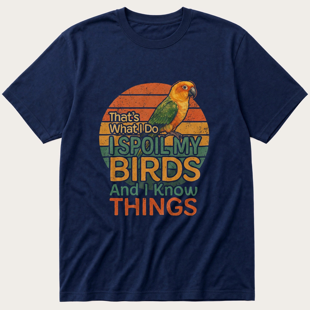 Spoil My Sun Conure — Navy T-Shirt