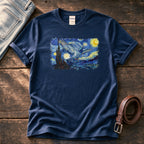 Starry Night Pigeon — Navy Comfort Colors tee