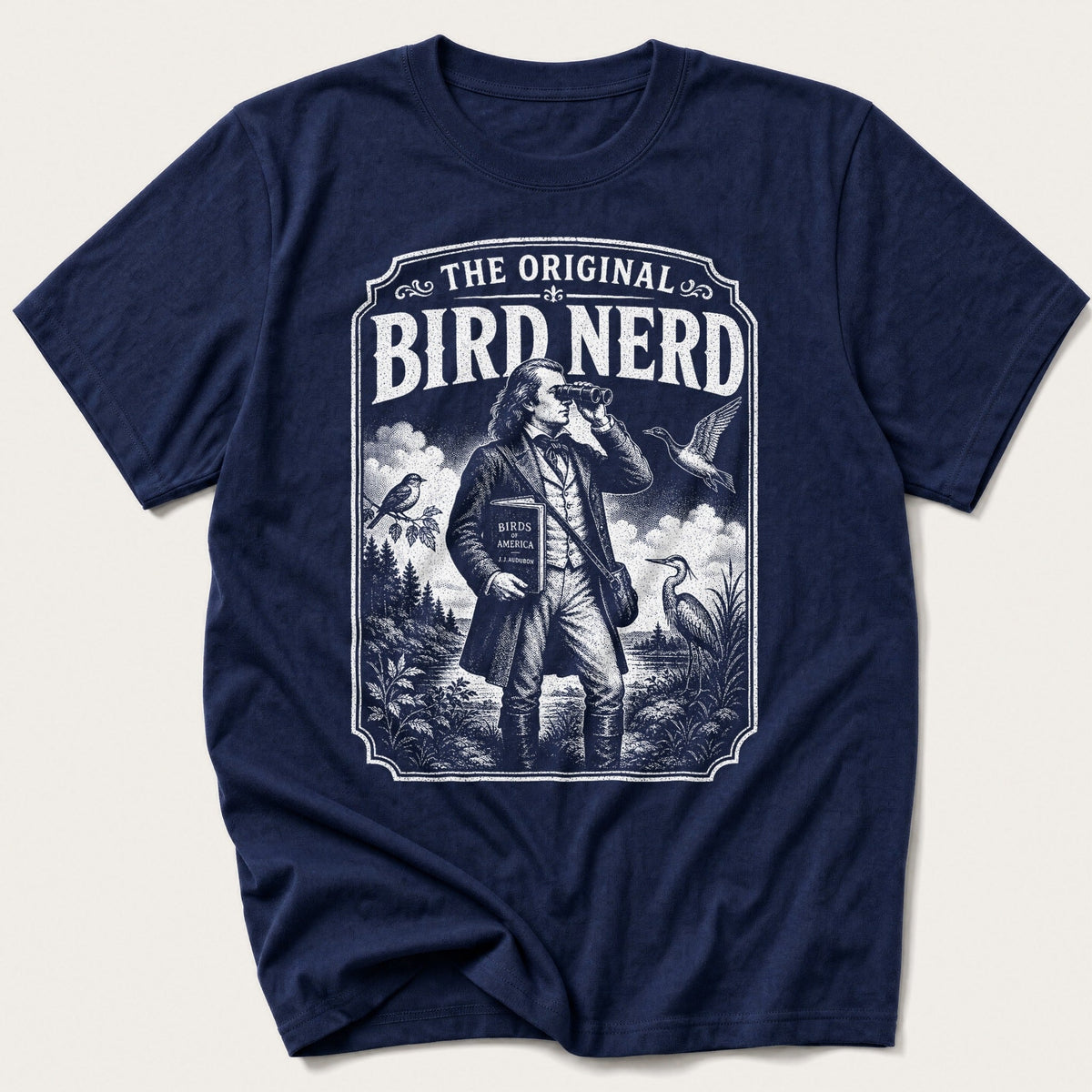 The Original Bird Nerd — Navy T-Shirt