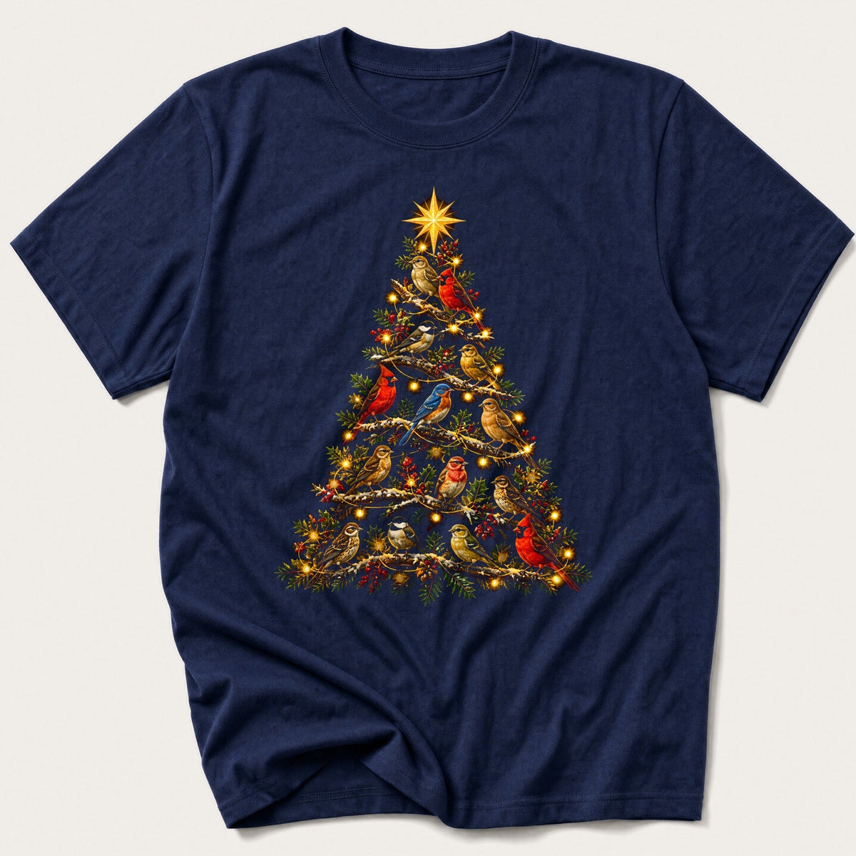 Tree Of Songbirds — Navy T-Shirt