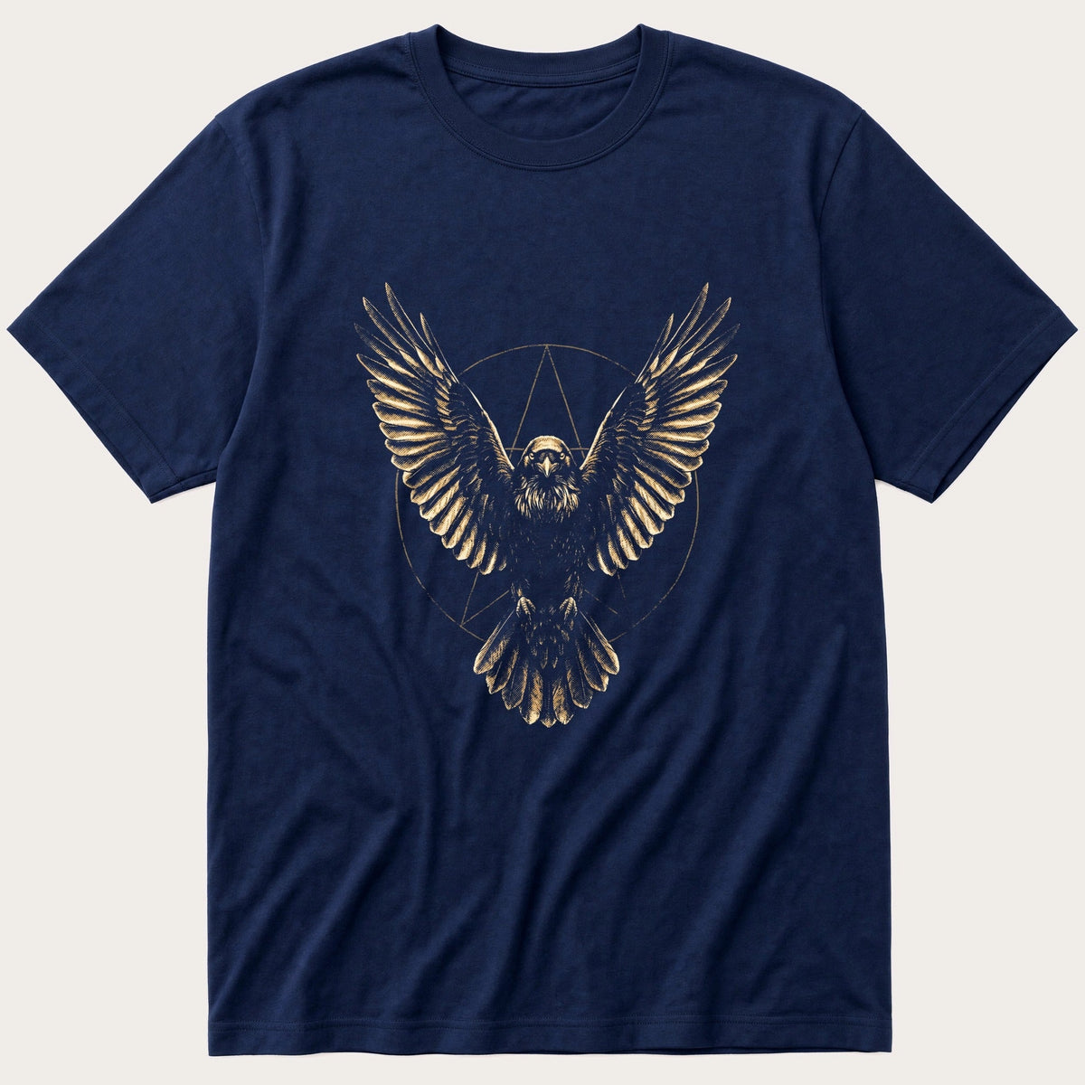 Washed Out Crow 4 — Navy T-Shirt