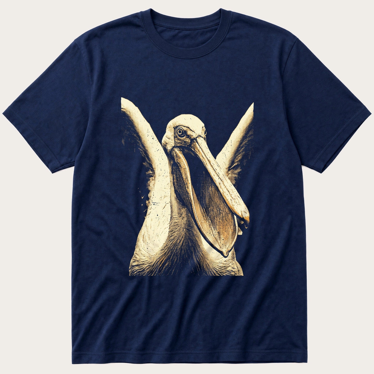 Washed Out Pelican 3 — Navy T-Shirt